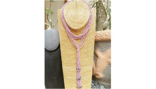 multiple strand beads purple necklaces double wrist